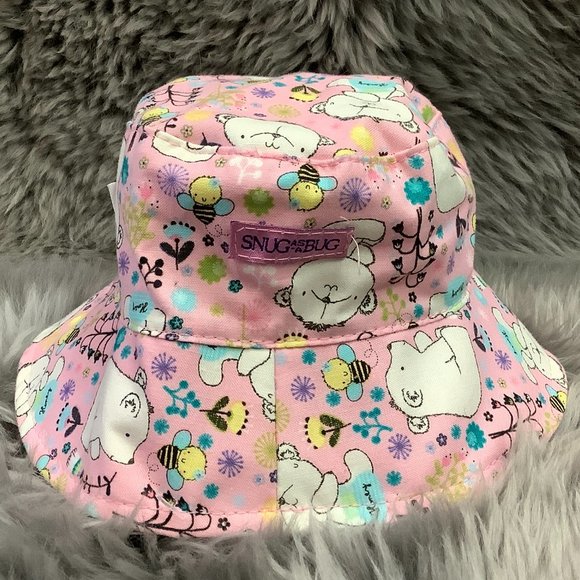 Snug As A Bug | Infant's Honey Bear Sun Hat | Pink | 0-3 Months - Picture 1 of 4